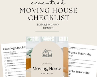 Moving Home Planner | Room By Room List | Cleaning Checklist | Interior Design Project Planner | House Moving Day Sheet | Home Sweet Home