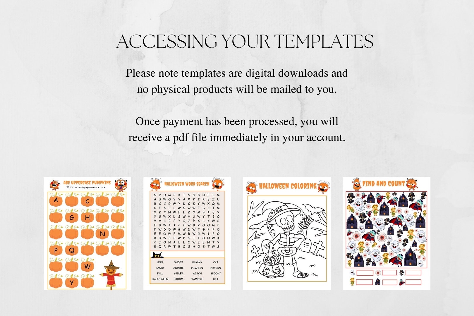 Halloween Printable Activity Sheets - Etsy