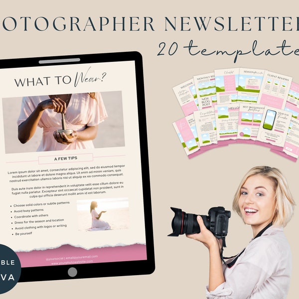 Wedding Photographer Email Templates | Welcome Email Template | Photography Workflow | Client Feedback | Email Marketing Template Canva