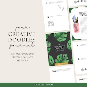 Canva Drawing And Art Journal, Artist Doodle Book, Digital Illustration Diary, Digital Creative Prompt Journal, Downloadable Sketch Book