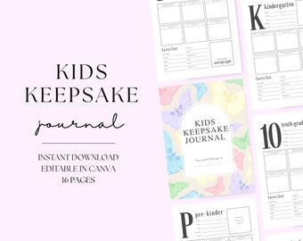Kids Keepsake Journal | Dear Daughter Journal | Memory Sheets | Children's Milestone Book | Gift For Mom | Baby Memory Book | Memory Box