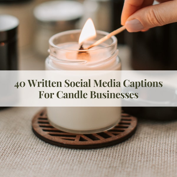 Candle Social Media Content Etsy