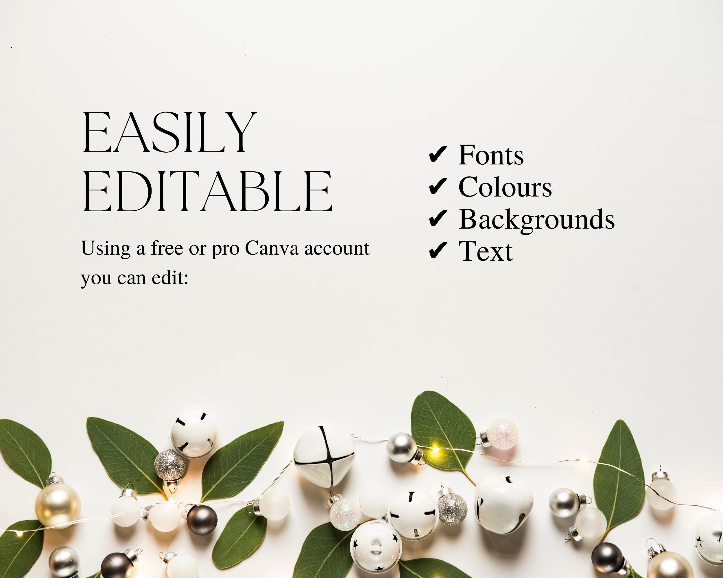 Canva Editable Christmas Card Template - Etsy