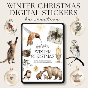 Christmas Digital Planner Stickers | Digital Sticker Book | Goodnotes Stickers | Festive Stickers | Goodnotes Planner | Ipad Xmas