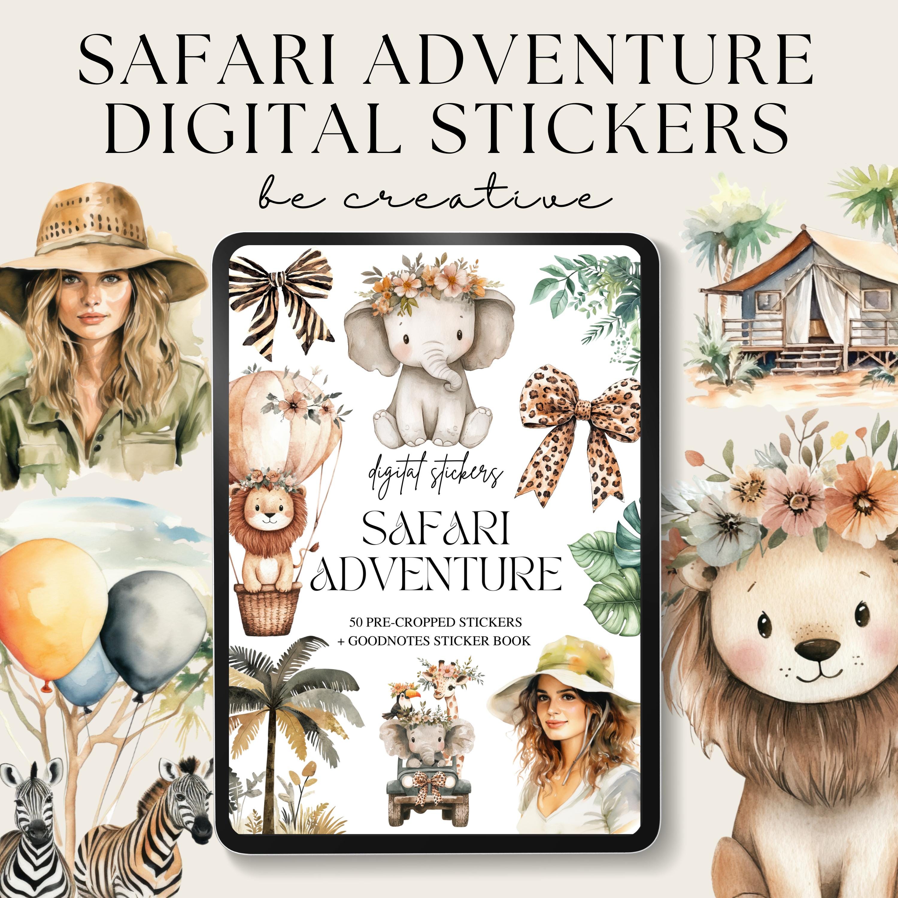 Safari stickers - Etsy México, image size:3000x3000