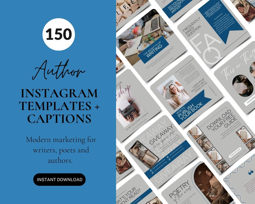 Writing Text Posts Social Media Posts for Writers, Author Marketing, Instagram Templates ...
