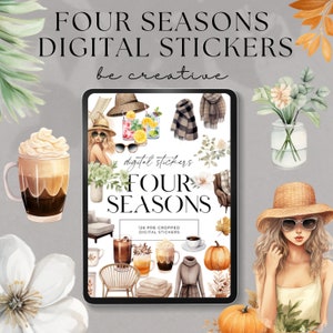 Fall Digital Planner Stickers, Digital Sticker Book, Goodnotes Stickers, Autumn Stickers, Notability Planner, Ipad Stickers, Png Stickers