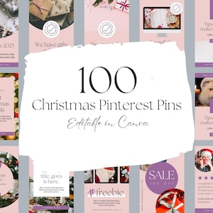 Pinterest Templates Christmas, Instagram Templates For Xmas, Canva Christmas Templates, Christmas Holidays Pins, Pinterest Marketing