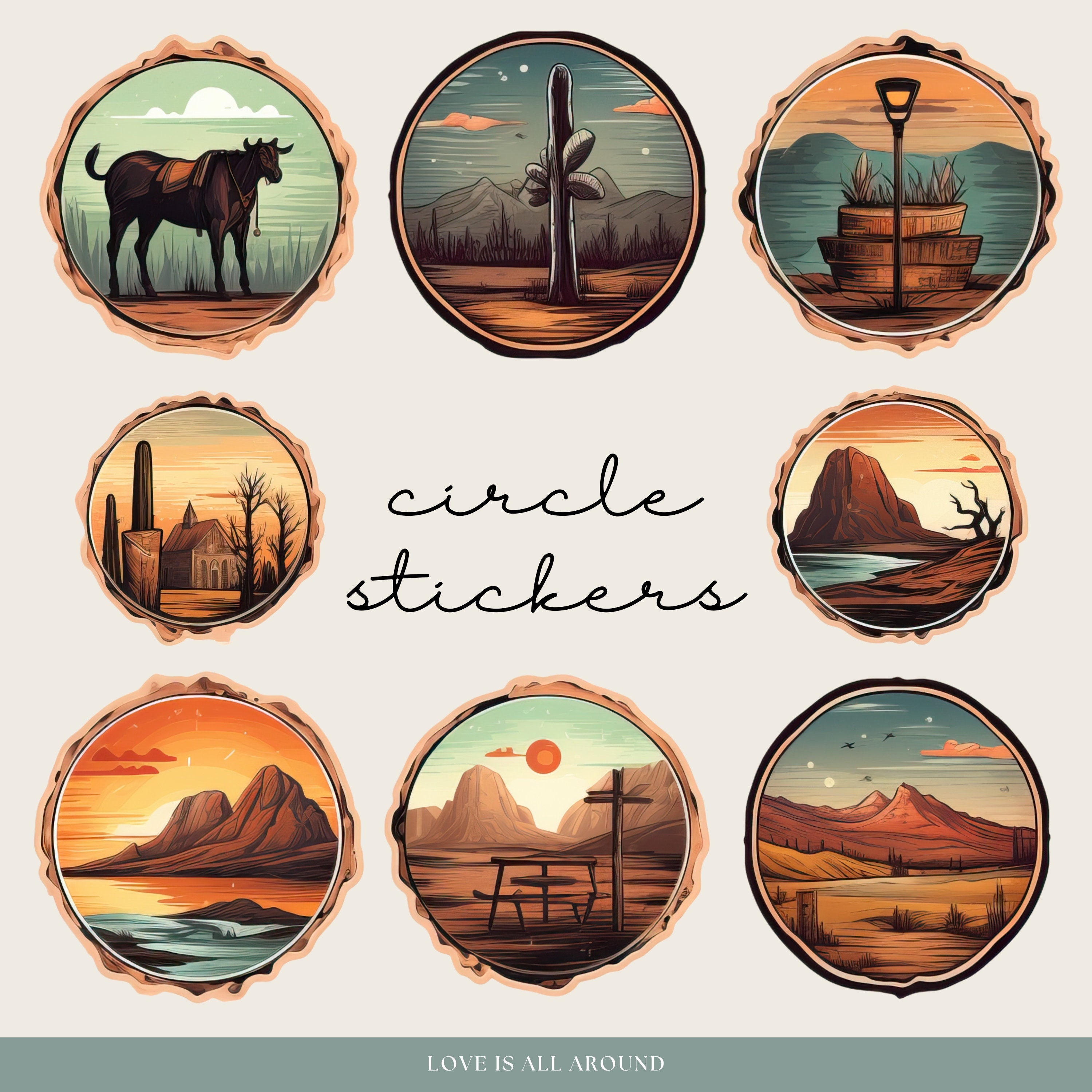 Wild West Digital Planner Stickers, Cowboy Digital Stickers, Goodnotes ...