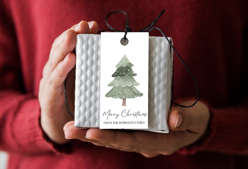 Canva Template Christmas Gift Tag, Christmas Gift Tag Template ...