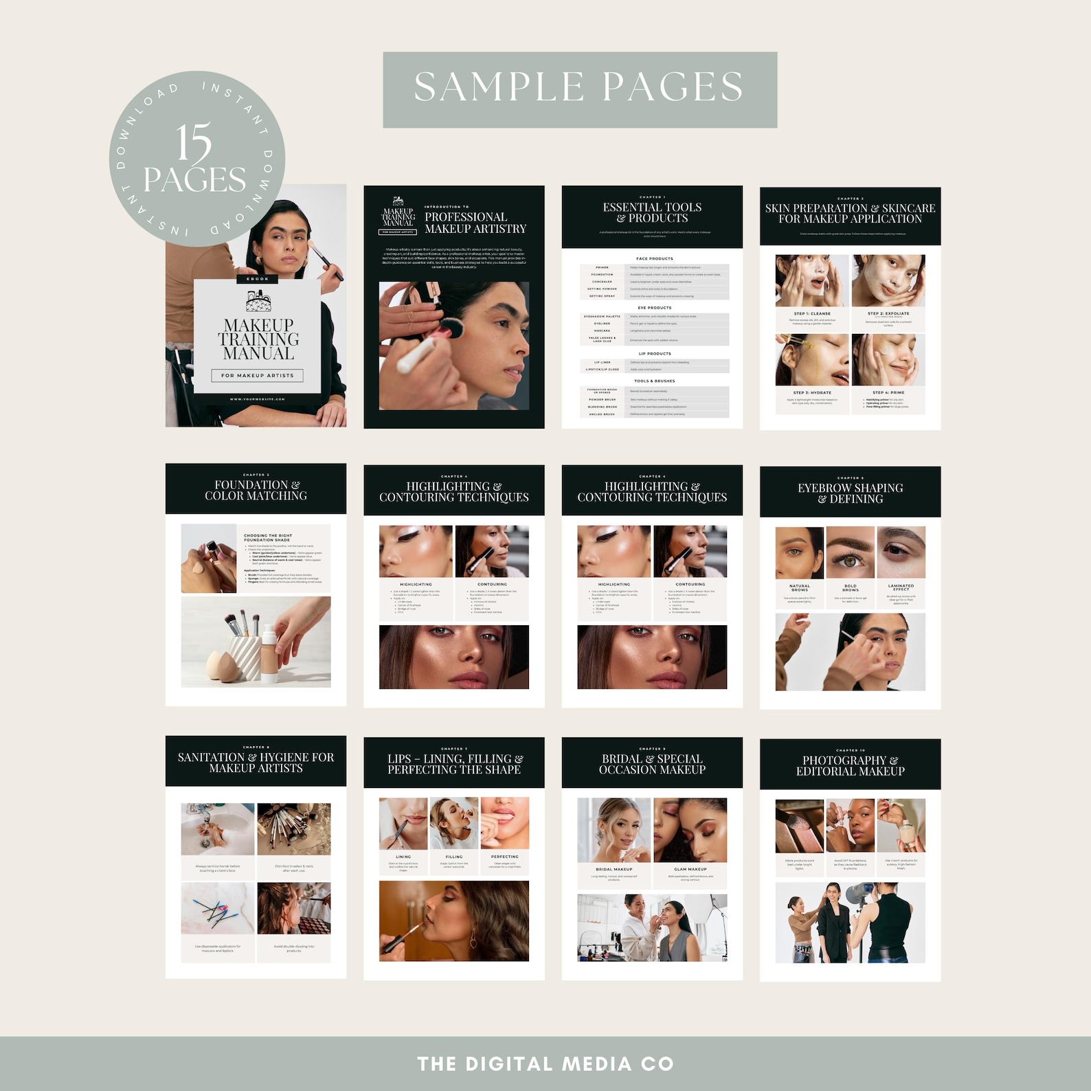 Makeup Training Manual for Make up Artist, Canva Beauty Template ...