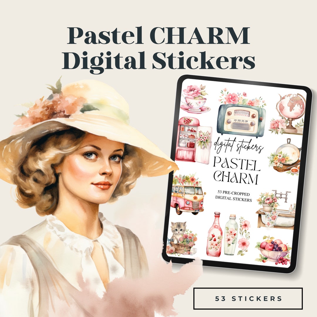 Pastel Charm Digital Stickers, Goodnotes Stickers, Notability Stickers ...