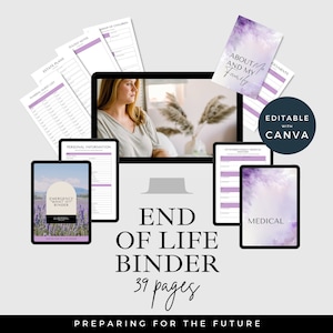 End Of Life Planner | Medical Folder | What If Binder | Important Documents Organizer | Editable Planner | Emergency Planner Book | Funeral