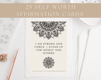 Boho Affirmation Cards Template Canva, Affirmation Station, Printable Affirmation Cards, Printable Gratitude Affirmation Cards, Positivity