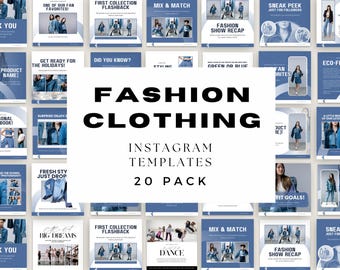 Fashion Instagram Posts, Luxury Canva Templates, Social Media Designs, Modern Fashion Branding, Clothing Buyer Marketing