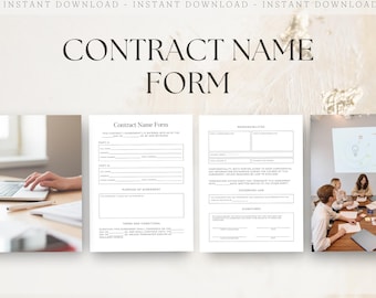 Editable Rental Agreement Template, Printable Lease Contract, Landlord Forms, Instant Download, Simple Two Page Lease Agreement, Canva Sheet
