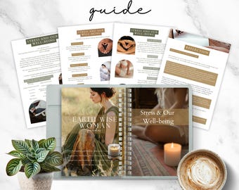 Earthwise Woman Guide, Printable Holistic PDF, Mindful Self-Care Stress Management, Nourish Body & Mind Workbook, Mind, Body and Soul Ebook