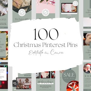 Pinterest Templates Christmas, Instagram Templates For Xmas, Canva Christmas Templates, Christmas Holidays Pins, Pinterest Marketing