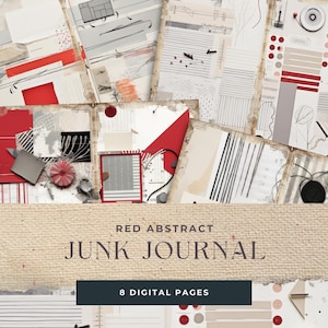 Horizontal Filler Pages, Landscape Papers, Digital Junk Journal, Printable Papers, Junk Journal Kit, Junk Journal Supplies, Junk Journaling