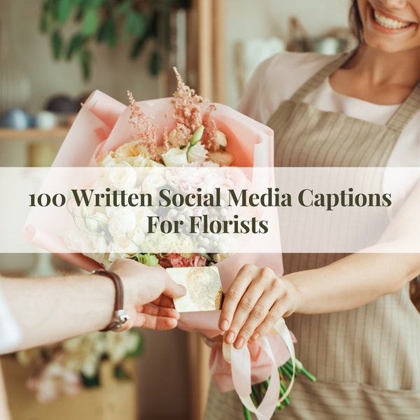 Florist Written Social Media Captions, Florist Instagram Posts, Facebook Prompts For Florists, Flower Shop Content, Marketing For Florists