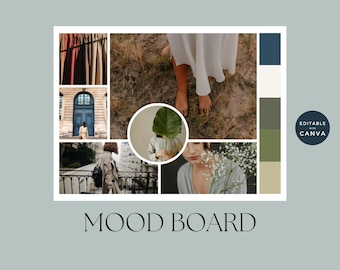 Canva Mood Board Bundle, Canva Vision Board Templates, Editable Mood Boards, Mood Board Marketing Kit for Small Businesses, Moodboard kit
