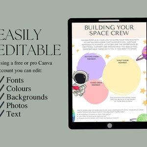 Mental Health Activities for Children, Kids Mental Health Printables, Editable Young Learners Worksheets Bundle, Therapist Work Sheets image 4