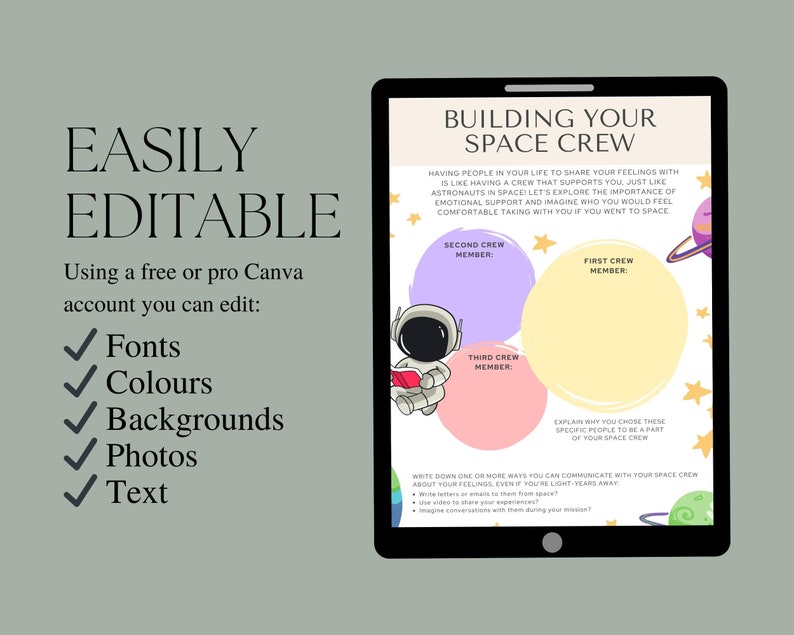 Mental Health Activities for Children, Kids Mental Health Printables, Editable Young Learners Worksheets Bundle, Therapist Work Sheets image 4