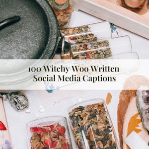 Witchy Woo Written Social Media Captions, Social Media Captions for Tarot Professionals, Spiritual Content Ideas and Prompts, Healer Posts