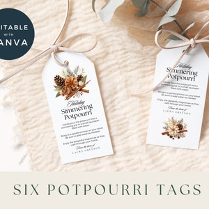 Potpourri sul fornello / Regalo per l'insegnante / Etichetta Potpourri Cuocere a fuoco lento / Etichetta Potpourri natalizia personalizzata / Profumo natalizio / Etichetta regalo del vicino
