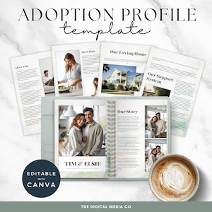 Adoption Profile Template, Fully Editable Parent Book, Canva Printable PDF, Adoptive Application, Adoption Agency Interview, Foster Care