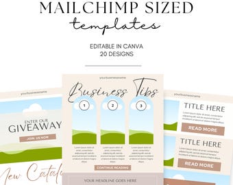 Mail Chimp Email Template, Email Template Canva, Email Template Design, Mail Chimp Design Template, Business Email Marketing Resources Canva