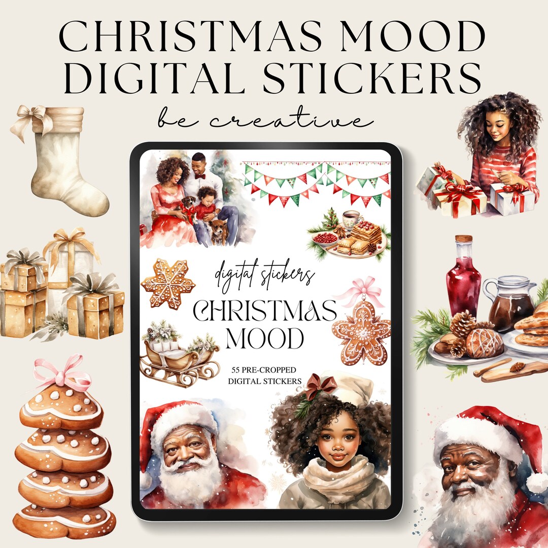 Christmas Mood Digital Planner Stickers | Digital Sticker Book ...