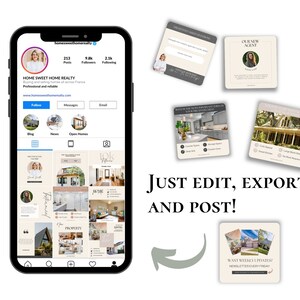 Real Estate Instagram Posts | Realty Social Media Bundle | Realtor ...