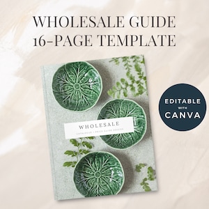 Wholesale Guide Template, Pricing Magazine, Line Sheet For Wholesale Catalogue Canva Template, Editable Linesheet Template