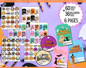 Halloween Favor Tags | Trick Or Treat Cards | Halloween Basket Printable | Trick Or Treat Gift Tags | Ghost Halloween Tags | October