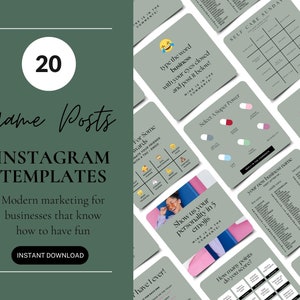 Silly Game Instagram Posts, Social Media Challenge Templates, Instagram Marketing, Fun Game Posts, Canva Templates, Canva Game Posts