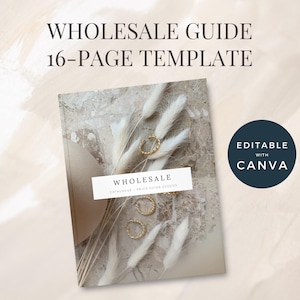 Wholesale Guide Template, Pricing Magazine, Line Sheet For Wholesale Catalogue Canva Template, Editable Linesheet Template