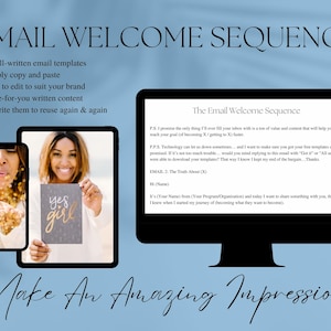 Welcome Email Sequence, Coaching Welcome Email Sequence Copy, Done For You Email Marketing Templates, High Converting Email Bundle