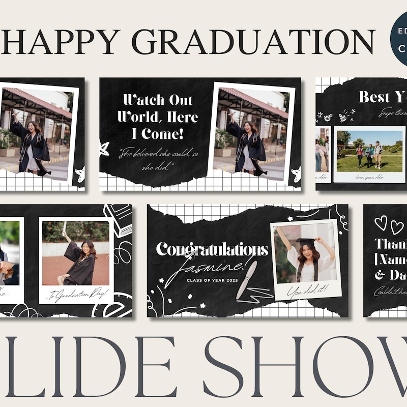 Senior Slideshow Templates - Etsy