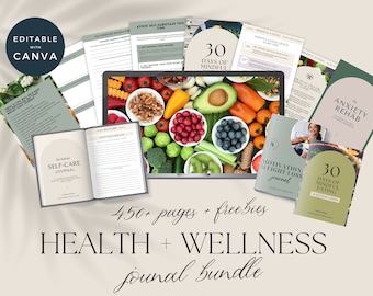 White Label Rights Journal Collection For Coaches, Wellness Worksheets, Canva Journal Templates, Done-For-You Lead Magnets