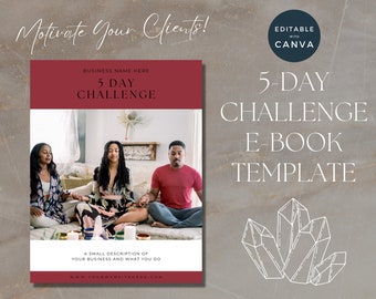 Workbook Template INSTANT DOWNLOAD Canva Template, Challenge Template, Lead Magnet, Worksheet, Daily Challenge, Canva Life Coach Template