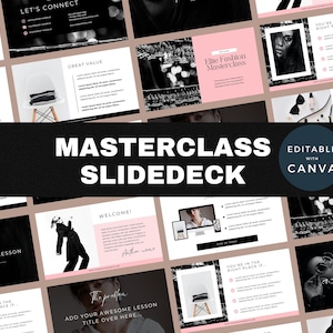 Slide Deck Presentation, Canva Presentation Template, Social Media Coach, Content Creator Marketing, Webinar Slides, Webinar Slide Deck