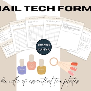 Nail Salon Instagram Post Templates | Manicure Pedicure Beauty | Nail Care Templates | Canva Templates | Nail Tech Templates Bundle