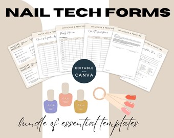 Nail Salon Instagram Post Templates | Manicure Pedicure Beauty | Nail Care Templates | Canva Templates | Nail Tech Templates Bundle