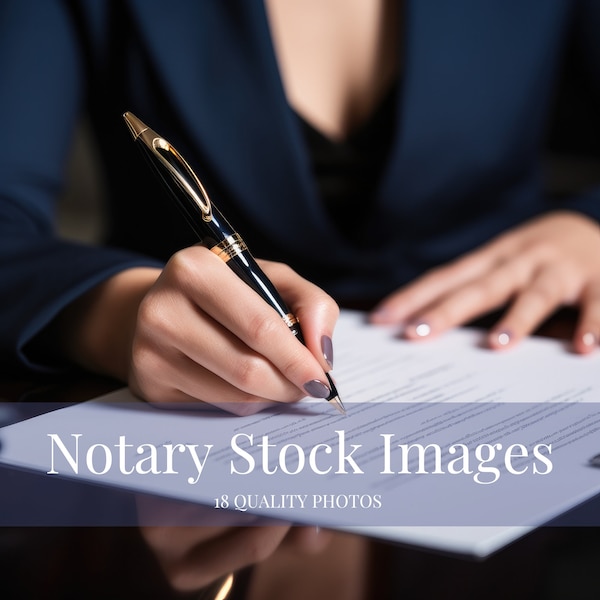 Notary Stock Photography | Loan Signing Agent Photos | AI Generated Notary Public Images | Digital Downloads | Commercial Use Printable