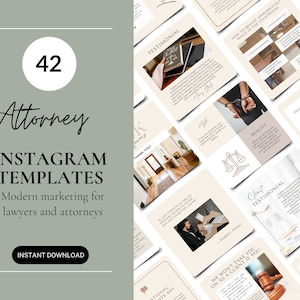 Lawyer Instagram Template | Realtor Instagram Post Template Canva | Law Firm Social Media Templates | Attorney Instagram Templates
