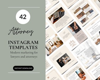 Lawyer Instagram Template | Realtor Instagram Post Template Canva | Law Firm Social Media Templates | Attorney Instagram Templates