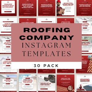 Modelo de Instagram para empresa de coberturas, postagens de trabalhadores, conteúdo de empreiteiros, marketing de coberturas, mídia social do Canva Builder, negócio de reforma residencial