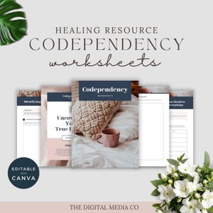 Codependency Worksheets, Canva Therapy Work Sheets, Self-Awareness & Boundaries Journal for Personal Growth, Printable Therapist Template