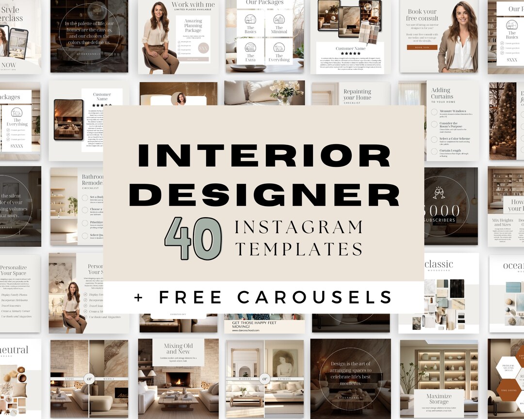 Interior Design Instagram Template | Instagram Posts | Interior ...